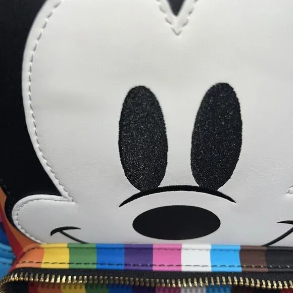 Loungefly Disney Mickey Mouse Pride Rainbow Mini Backpack NWOT - Picture 13 of 16